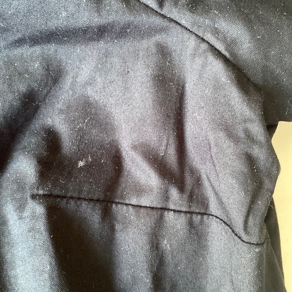 Old Navy Waist-Defined Puff-Sleeve Tie-Wrap Blouse Black S - Picture 10 of 10